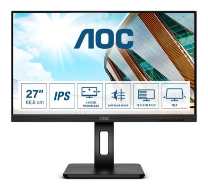 Monitor Aoc Q27P2Q 27 Pollici 2560X1440 Quad Hd Usb Vga Hdmi Displayport Black - Ricondizionato