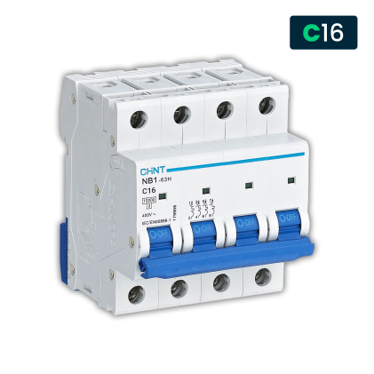 Interruttore Magnetotermico Chint Curva C 4P 4M 10Ka 16A 400V