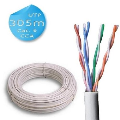 Mach Power Matassa Utp Cat6 305M Cca 0,56Mm 23Awg Grigio Pvc Cpr