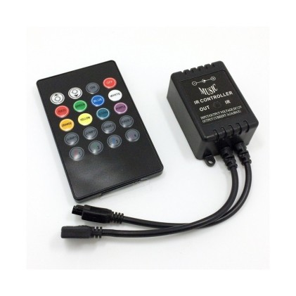 Controller Musicale Striscia LED RGB 12V, Telecomando IR 20 Pulsanti
