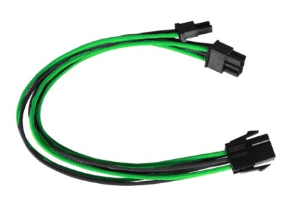Cavo GAMMEC Prolunga PCI-E 6+2pin Verde/Nero