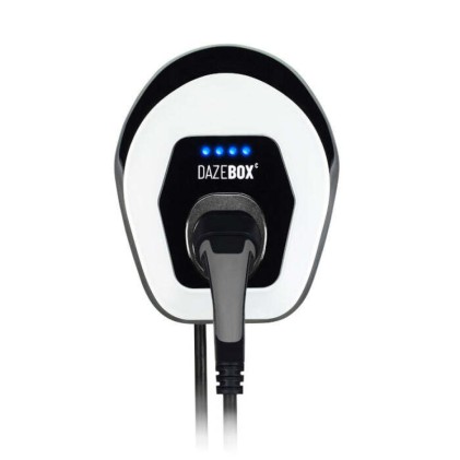 Daze Stazione di Ricarica 22.2kW Dazebox C Trifase 32A IK10 IP55 WiFi Bluetooth Wall Box Colore Bianco con Cavo Tipo 2 Lunghezza 5m