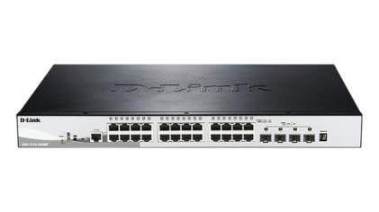 D-Link Switch 28 Porte Poe Smart Managed, 4 Porte 10G Sfp+