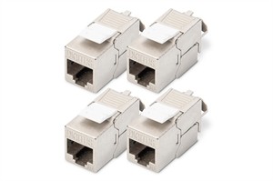 Modulo Keystone Cat 6A, Schermato, Attrezzi Per L'Installazione Non Necessari - 4 Pezzi