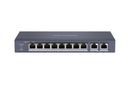 Hikvision Switch 8P Lan 10/100M Rj45 Poe+2P Gigabit Rj45 Hikvision Ds-3E0310P-E/M 802.3Af/At, Poe Po