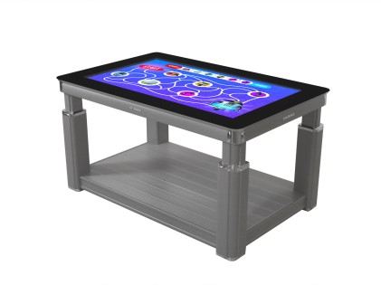 Yashi Tavolo Interattivo 43 4K Uhd 40 Tocchi, 4Gb / 32Gb, Altezza Reg Motorizzata, Hdmi/Vga, Rj45, Slot Per Ops, Android 11 Educational