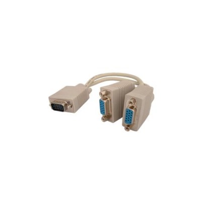 Adattatore VGA splitter per monitor VGA maschio a 2 VGA femmine