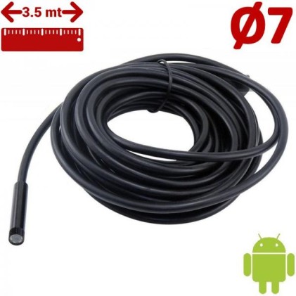 Telecamera Endoscopica Da Ispezione LKM Security 3.5 Metri VGA Compatibile Con Android