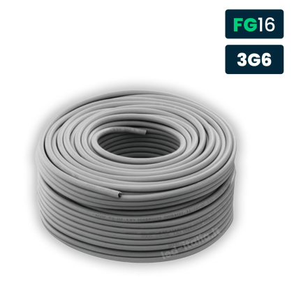 LED Italia Cavo Tripolare FG16OR16 0,6/1kV 3G6mm&sup2; Grigio