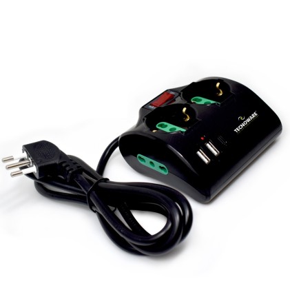 Tecnoware Multipresa Input 10A Ita, Uscite 2 Schuko/Ita, 2 Ita, 2 Usb-A, Usb-C