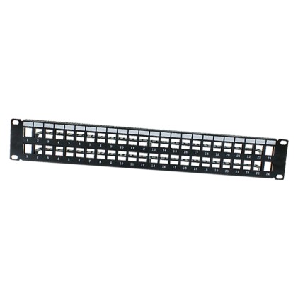 Patch Panel 2 Unita 48 Porte Vuote Per Rack 19"