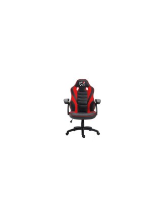 Sedia Gaming Muvip GM1100 - Braccioli con Pad - Altezza Regolabile - Pistone Classe 2 - Colore Nero/Rosso