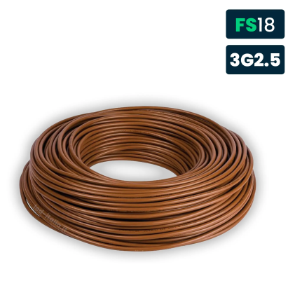Cavo Tripolare Fs18Or18 450/750V 3X2,5MmІ Marrone