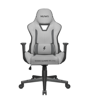 Nuwo Sedia Gaming Jupite Stoffa Bianco E Grigio