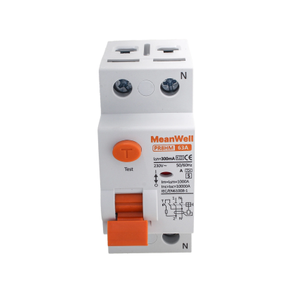 Differenziale Selettivo Meanwell Tipo S 1P+N 2M 10Ka 300Ma 63A 230V