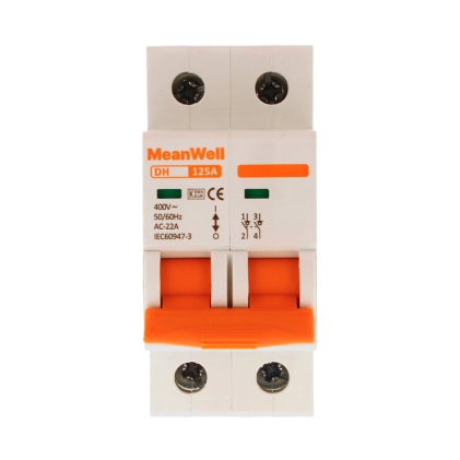 Sezionatore Meanwell 2P 2M 125A Ac 400V Ip20 Iec60947