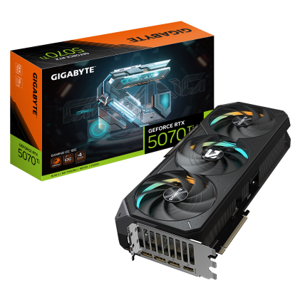GIGABYTE GeForce RTX 5070 Ti GAMING OC 16G Scheda Grafica - 16GB GDDR7, 256 bit, PCI-E 5.0, 2588 MHz Core Clock, 3 x DP 2.1a, 1 x HDMI 2.1b, NVIDIA DLSS 4, GV-N507TGAMING OC-16GD