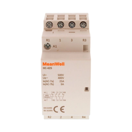 Contattore Meanwell 4P 2M 2No+2Nc 25A Ac 230V Ip20