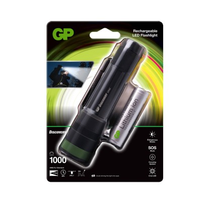 GP Battery Torcia LED CR42 Penna 1000LM Ricaricabile con 1 Batteria Mini Stilo AAA