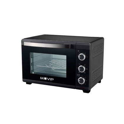 Forno Muvip 1600W 25L - Regolatore di Temperatura 100є-230є - Esterno in Acciaio Verniciato - Selettore Orario - Porta in Vetro Temperato