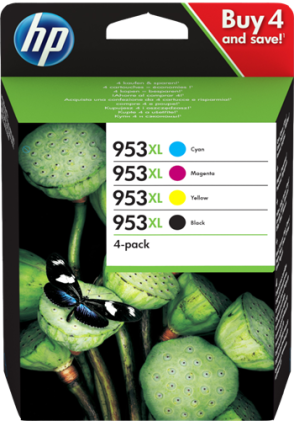 ORIGINALE HP Multipack nero / ciano / magenta / giallo 3HZ52AE MCVP 01 953 XL