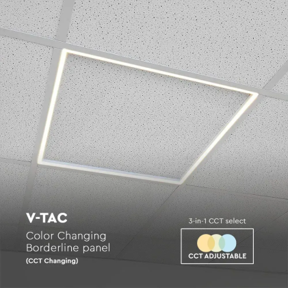 V-TAC Pannello LED 48W 100LM/W Incasso con Driver Lifud Esterno 600x600mm CCT