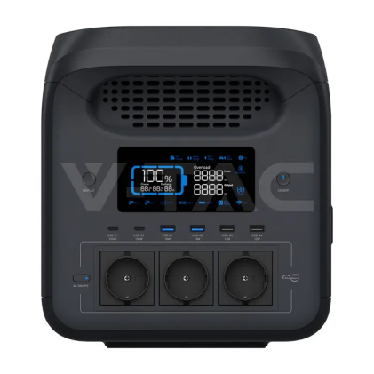 V-TAC Power Station 1800W 1229Wh LiFePO4 UPS Ricarica Solare e App WiFi