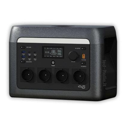V-TAC Power Station 1800W 1024Wh LiFePO4 UPS Ricarica Solare e App WiFi