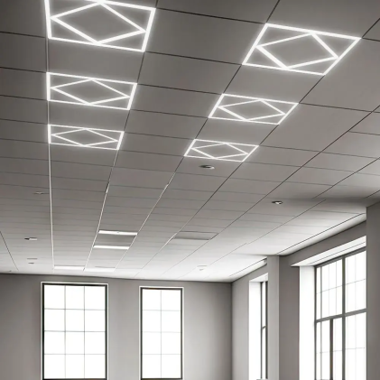 V-TAC Pannello LED 64W Incasso Geometrico con Driver Lifud Esterno 600x600mm 6500K