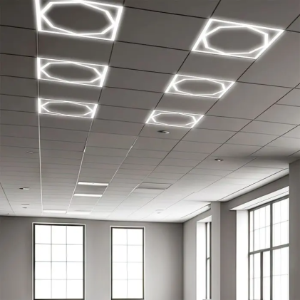 V-TAC Pannello LED 72W Ottagonale Incasso Driver Esterno 600x600mm 6500K