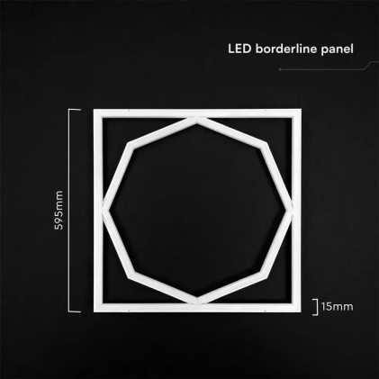 V-TAC Pannello LED 72W Ottagonale Incasso Driver Esterno 600x600mm 6500K