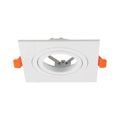 V-TAC Portafaretto LED da Incasso Quadrato GU10 e GU5.3 (MR16) Alluminio Bianco
