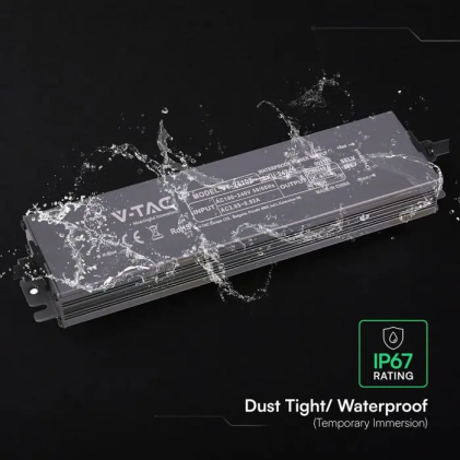 V-TAC Alimentatore LED in Metallo 100W 24V 4.15A con 1 Uscita 219x50x25mm IP67