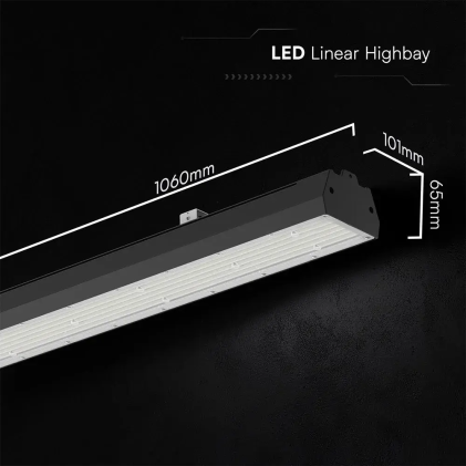 V-TAC Campana Industriale Lineare Chip LED CREE 240W 160LM/W Driver Sosen Nera 1060mm CCT IP65