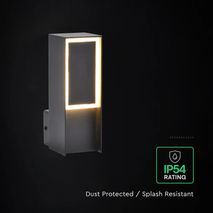 V-TAC Applique LED da Esterno 5W Rettangolare Nera 3000K IP54