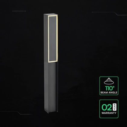 V-TAC Paletto LED da Giardino 24W Quadrato 800mm Grigio 3000K IP54