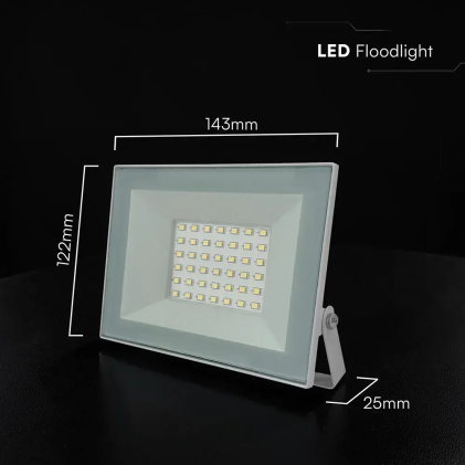 V-TAC Faro LED SMD 30W Slim E-Series con Driver Integrato Bianco 4000K IP65