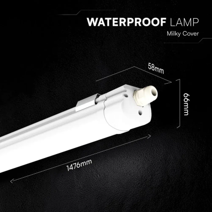 V-TAC Plafoniera LED Impermeabile 48W 120LM/W G-Series 150cm Bianca CCT IP65
