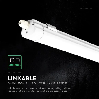 V-TAC Plafoniera LED Impermeabile 48W 120LM/W G-Series 150cm Bianca CCT IP65