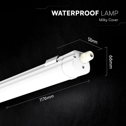 V-TAC Plafoniera LED Impermeabile 36W 120LM/W G-Series 120cm Bianca CCT IP65