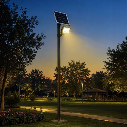 V-TAC Faro LED Solare 12W con Telecomando Cavo 5m Nero CCT Dimmerabile IP65