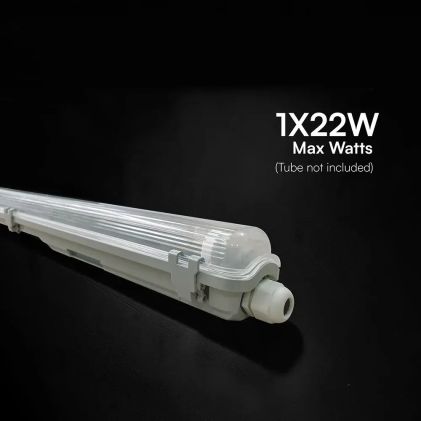 V-TAC Plafoniera LED Impermeabile per 2 Tubi LED T8 120cm 2x20W IP65