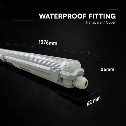V-TAC Plafoniera LED Impermeabile per 2 Tubi LED T8 120cm 2x20W IP65