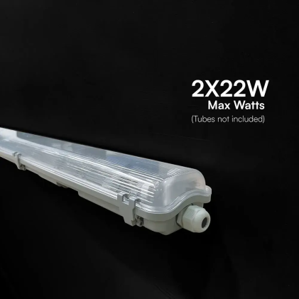 V-TAC Plafoniera LED Impermeabile per 2 Tubi LED T8 150cm 2x22W IP65