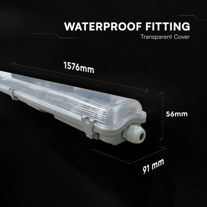 V-TAC Plafoniera LED Impermeabile per 2 Tubi LED T8 150cm 2x22W IP65