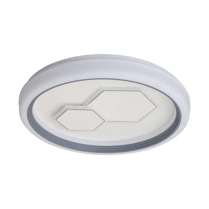 V-TAC Lampadario LED 60W Rotondo Decorativo con Telecomando RF Bianco/Grigio CCT Dimmerabile