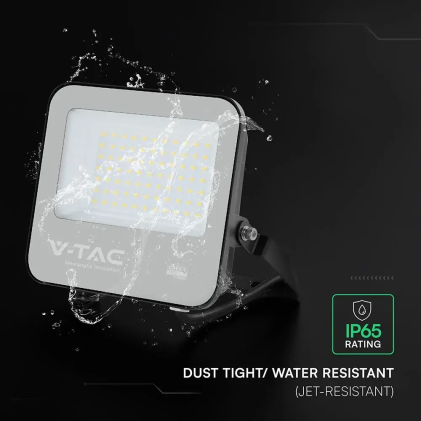 V-TAC PRO Faro LED SMD Chip CREE 50W 185LM/W Nero 6500K IP65