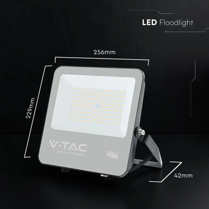 V-TAC PRO Faro LED SMD Chip CREE 100W 185LM/W Cavo 1m Nero 4000K IP65
