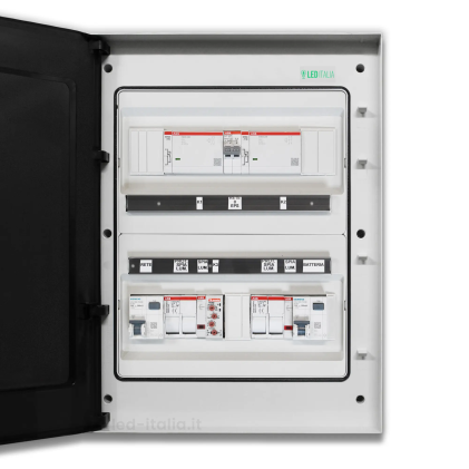 LED Italia Quadro di Commutazione Automatico Monofase Rete/Carico 40A fino a 8kW IP65