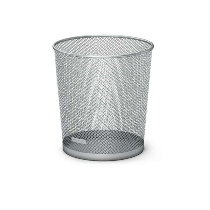 Bussola Erichkrause - Pattumiera da 12 litri - Base rotonda - Acciaio inossidabile - Colore argento